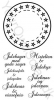 Rund krans og juleord -Your Own Scrap stempel